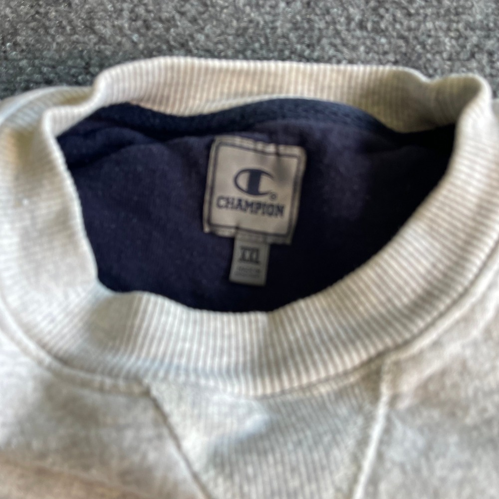 Champion Mens Crewneck Sweatshirt Gray Heather V-Stitch Pullover Size XXL 535